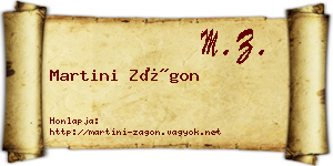 Martini Zágon névjegykártya